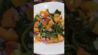 healthy ulam❤️🥗 (kinilaw na talbos ng kamote) #talbosngkamote #healthyulam #pagkaingprobinsya
