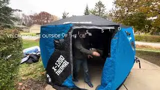 THE SCHEELS EXCLUSIVE. “CLAM X1200 THERMALDOUBLE HUB ICE SHELTER.”