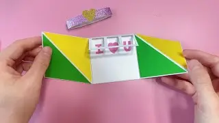 A magic photo card making tutorial.How to make a greeting card. Easy paper crafts. handmade card.