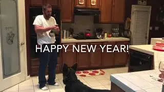 Ringing in the New Year with Sam.
