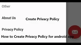 How to Create privacy policy for your android app