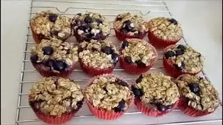 Blueberry oats muffins