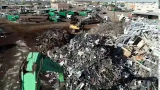 Drone Footage of Davis Salvage Scrap Yard