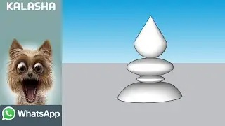 HOW TO DO KALASHA ONLY DEFAULT TOOL 😍 THIS IS SIMPLE METHOD AND EASYWAY 😍 BY USING SKETCHUP 😍