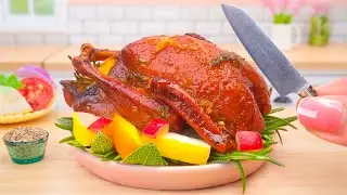 🍗 How To Cook Miniature Chicken Roasted with CAST IRON! Amazing Chicken Fajitas Recipe by Mini Yummy