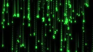 5 Hour Green Matrix Rain Code Loop Motion Background - ASMR Video