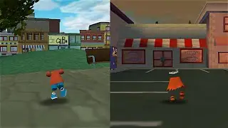 Invisible Bart and Lisa Simpson dancing