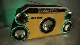 DIY Boombox portable and powerful than pvc pipes and a plywood subwoofer
