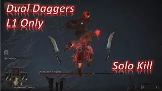 Malenia - Dual Daggers L1 Moveset Only Solo Kill ( Hardest Play Style or Cheese ? ) - Elden Ring