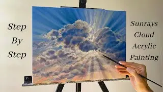 Sunray Clouds STEP By STEP Acrylic Painting