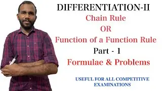 Differentiation-2|Part-1|Chain Rule|Chapter-11|Important Problems|Function of a function Rule...