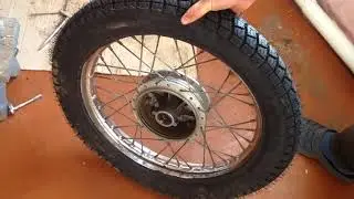 Установка новой шины на мотоцикл Минск