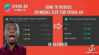 How to reduce Size of your 3d model for spark ar in blender|| Spark AR ||Instargam Filter || Rbkavin