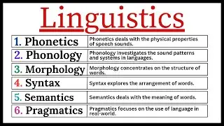 Linguistics: Phonetics, Phonology, Morphology, Syntax, Semantics, Pragmatics in Hindi