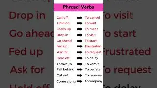 PHRASAL VERBS 