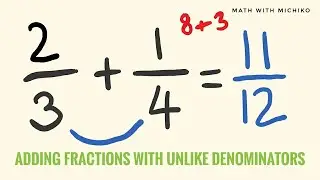 Adding Unlike Fractions | LCM | Unlike Denominators for Kids