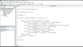 Excel VBA Select Case Statement - Two Examples