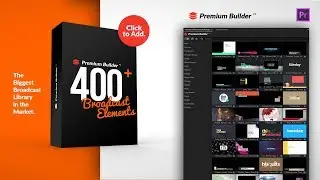 PremiumBuilder Broadcast Packages Extension Tool for Premiere Pro