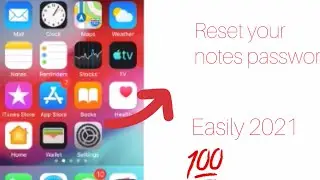 How to reset password in notes 📝.
