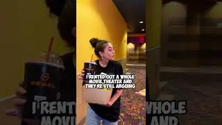 I rented out an entire movie theatre 😂