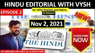 The Hindu Editorial Analysis | The Hindu Analysis | 2nd November 2021 | By Vysh Sir | BEST EDITORIAL