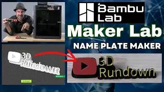 TUTORIAL: 3D Name Plate Maker. Maker Lab: Parametric Model Maker in Bambu Lab Maker World