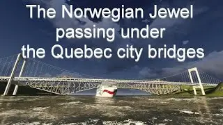 The Norvegian Jewel passing under the Quebec city bridges : A Lumion animation.