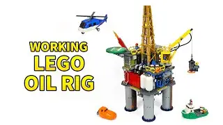 Working LEGO Oil Rig with Pneumatic Power!