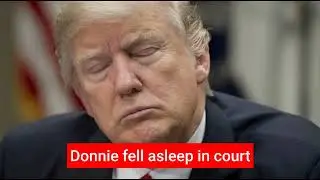Donald Trump sleeping during his historic hush money criminal trial