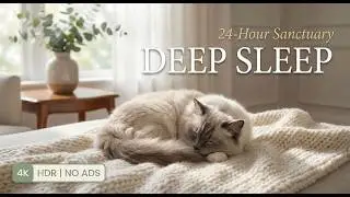 24 HOURS of Sleep Music for Cats 🐈 Anxiety Relief Music For Cats ♬ Sleep Music 