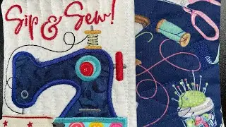 Sip & Stitch a Kimberbell Mug Rug on your  Embroidery Machine ITH