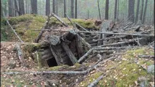Заваленный  блиндаж  Великой Отечественной Войны