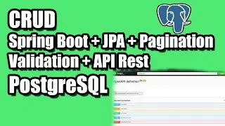 CRUD con SPRING BOOT + JPA + POSTGRESQL + PAGINATION + Gradle + Swagger + Lombok + Validator + Rest