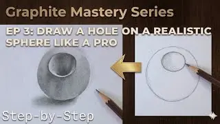 Graphite Mastery Series Ep-3: How to Draw a Hole on a realistic sphere Like a Pro 