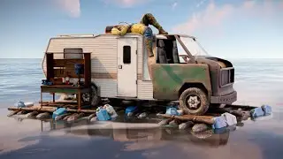 Живу в машине на краю моря Rust/Раст