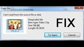 Fix Can't read from the source file or disk | Solved file copy interrupted
