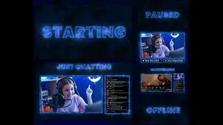 Blue Fire Twitch Overlay | Animated Stream Overlay for Twitch