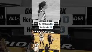 Caitlin Clark's record-breaking points and her first points of her college career! 🔥😱 