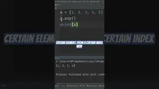 Pop function python tutorial with code 