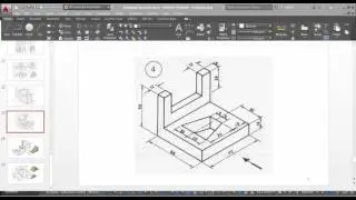 AutoCAD 2015 İzdüşüm ve Görünüşler Dersi 8-2 / Görünüş Çıkarma Örnek Uygulama
