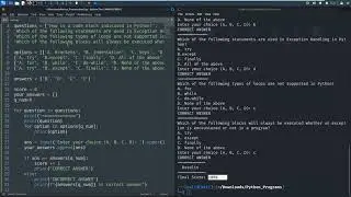 Build Quiz Game using Lists & Files | Python | Leisure Codes