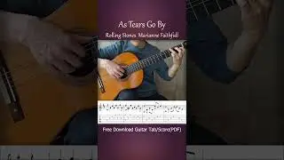 As Tears Go By - Fingerstyle Guitar | TAB 