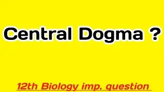 Central Dogma of biology ? | Replication| transcription | Translation | Ankit Sir |