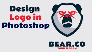 How to Make a Bear Mascot Logo in Photoshop - EASY Step-by-Step Instructions