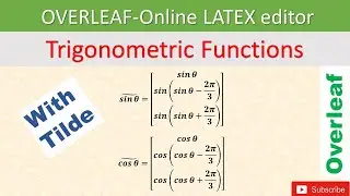 How to create trigonometric functions in latex | add trigonometric functions in Latex
