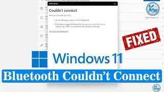 ✅ Couldn't Connect Error On Windows 11 | Bluetooth On Off Button Missing Windows 11