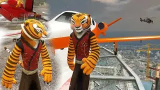 Big Building Jump Airoplane Crash | Tiger Game | Hannu Games