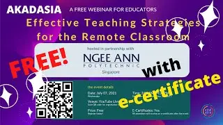 Free Webinar with e-certificate AKADASIA