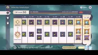 Claiming my level 50 bp rewards // genshin impact