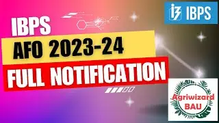 IBPS AFO 2023-24 FULL NOTIFICATION l VACANCY l APPLICATION l CRP SPL XIII